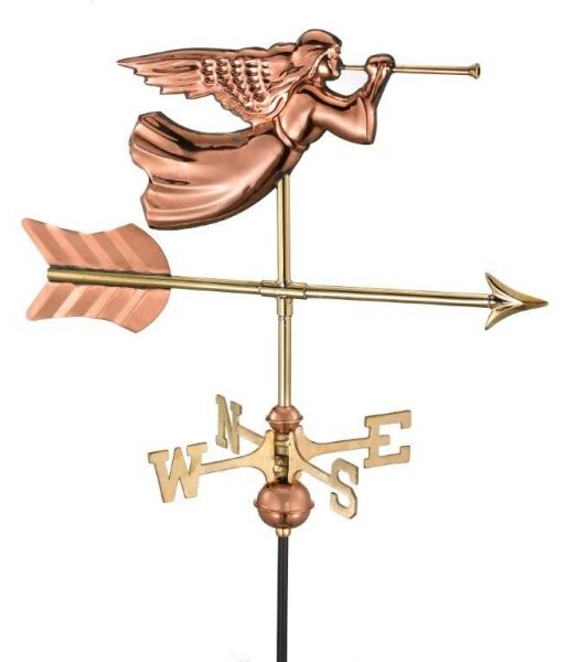 Angel Polished weathervane copper