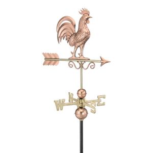 bantam rooster weathervane - polished copper (1975p)