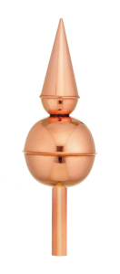 avalon polished copper finial