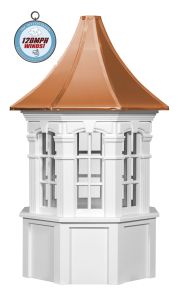 danbury cupola with we withstand 120mph winds logo