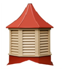 our Salem octagon cupola (S6SV) with barn red roof