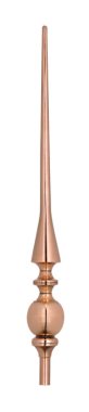28" aragon polished copper finial
