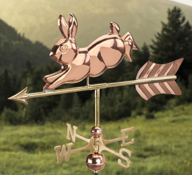 copper rabbit garden weathervane