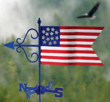 Americana Flag Garden Weathervane (836)