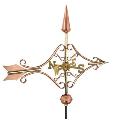 polished copper victorian arrow garden weathervane