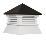 aluminum shed cupola with black roof