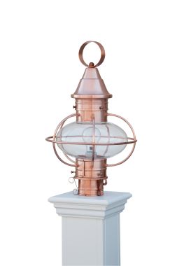 copper onion post lantern