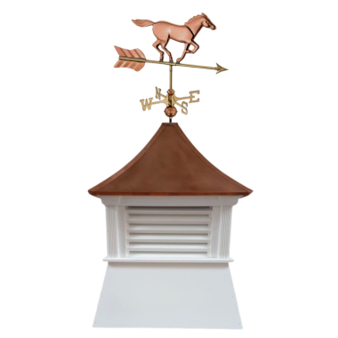 marquee cupola with horse weathervane