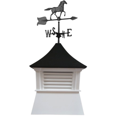 noble cupola with aluminum horse weathervane