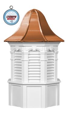 plymouth cupola with we withstand 120mph winds logo