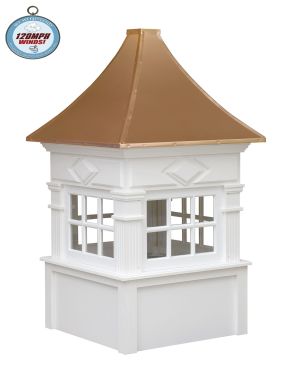 quincy cupola with we withstand 120mph winds logo