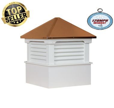 hamlin cupola with top seller logo and withstands 120mph wind logo