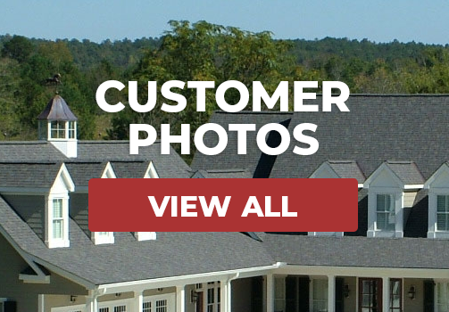 customer photos overlaid a photo of a large home with a cupola